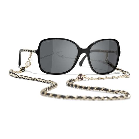 chanel 5210q square acetate & lambskin sunglasses|CHANEL 5210Q Square Acetate & Lambskin .